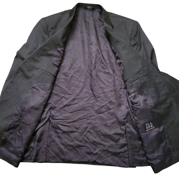 Jos A Bank Wool Blazer Jacket 50L Egypt Business Twee Academia Preppy Charcoal G - Picture 9 of 9